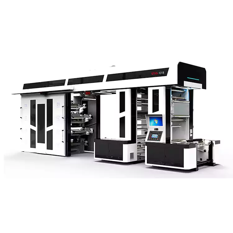 शॉपिंग बैग प्रिंटिंग के लिए अनुकूलित 8 रंग फ्लेक्सोग्राफ़िक प्रिंटिंग प्रेस