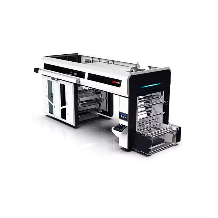 सेंट्रल ड्रम फ्लेक्सोग्राफ़िक 6 कलर प्लास्टिक फ्लेक्सो प्रिंटिंग मशीनरी